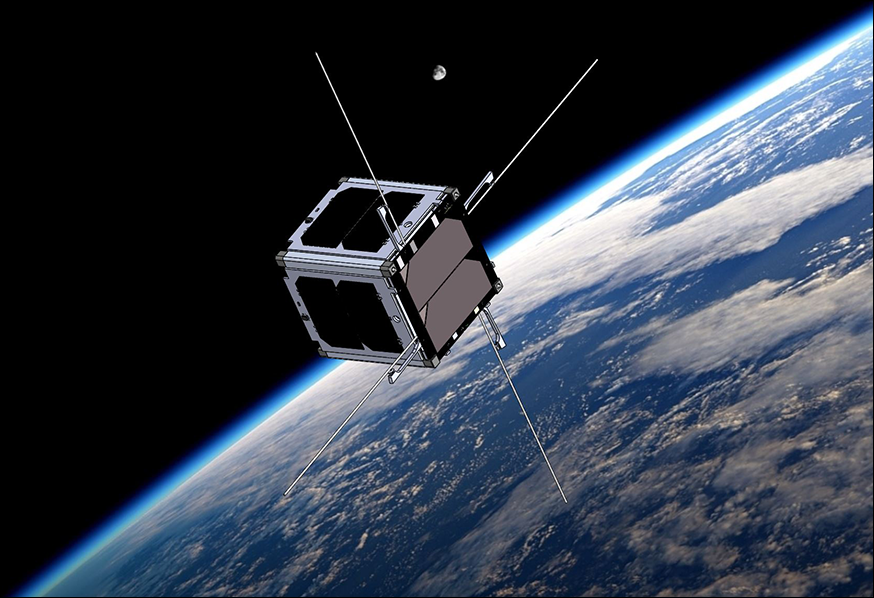 CubeSat In Outer Space