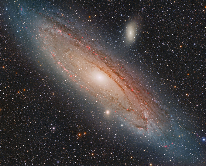 The mighty Andromeda Galaxy and its retinue