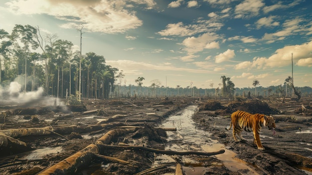 Deforestation for cattle pastures destroying native wildlife habitats.