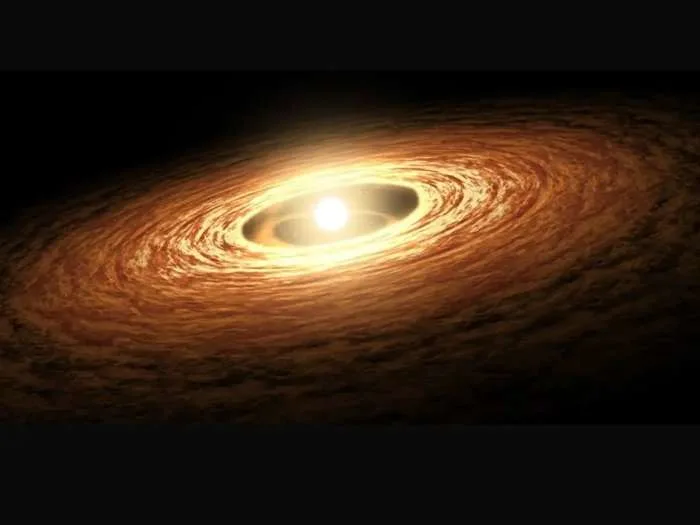 A 3D diagram representing the observable universe as a sphere with Earth at the center, stretching 93 billion light-years across.